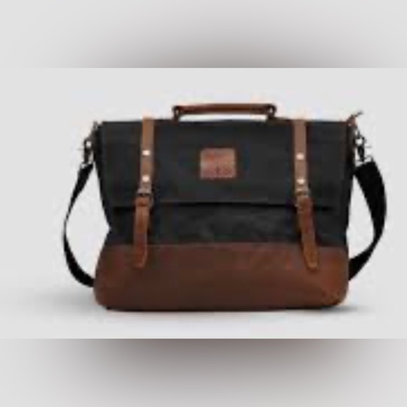 Will Leather Goods Other - Will Leather Goods Charcoal and Tan Messenger Bag waxed canvas great shape